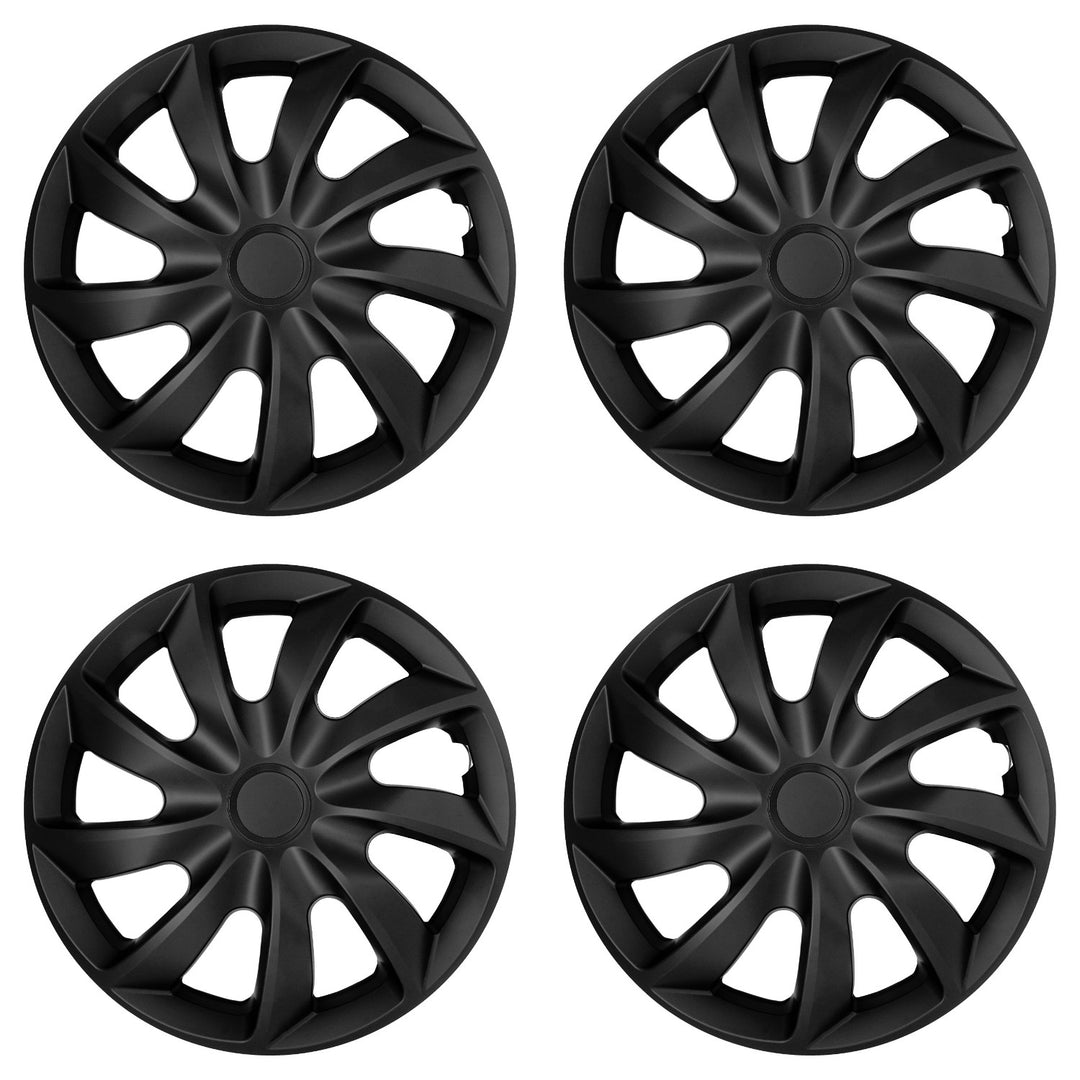 Enjoliveurs universels 13 pouces NRM Quad, noirs mats, lot de 4