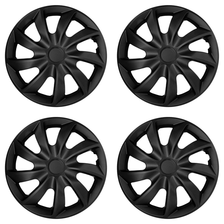 Enjoliveurs universels 15 pouces NRM Quad, noirs mats, lot de 4