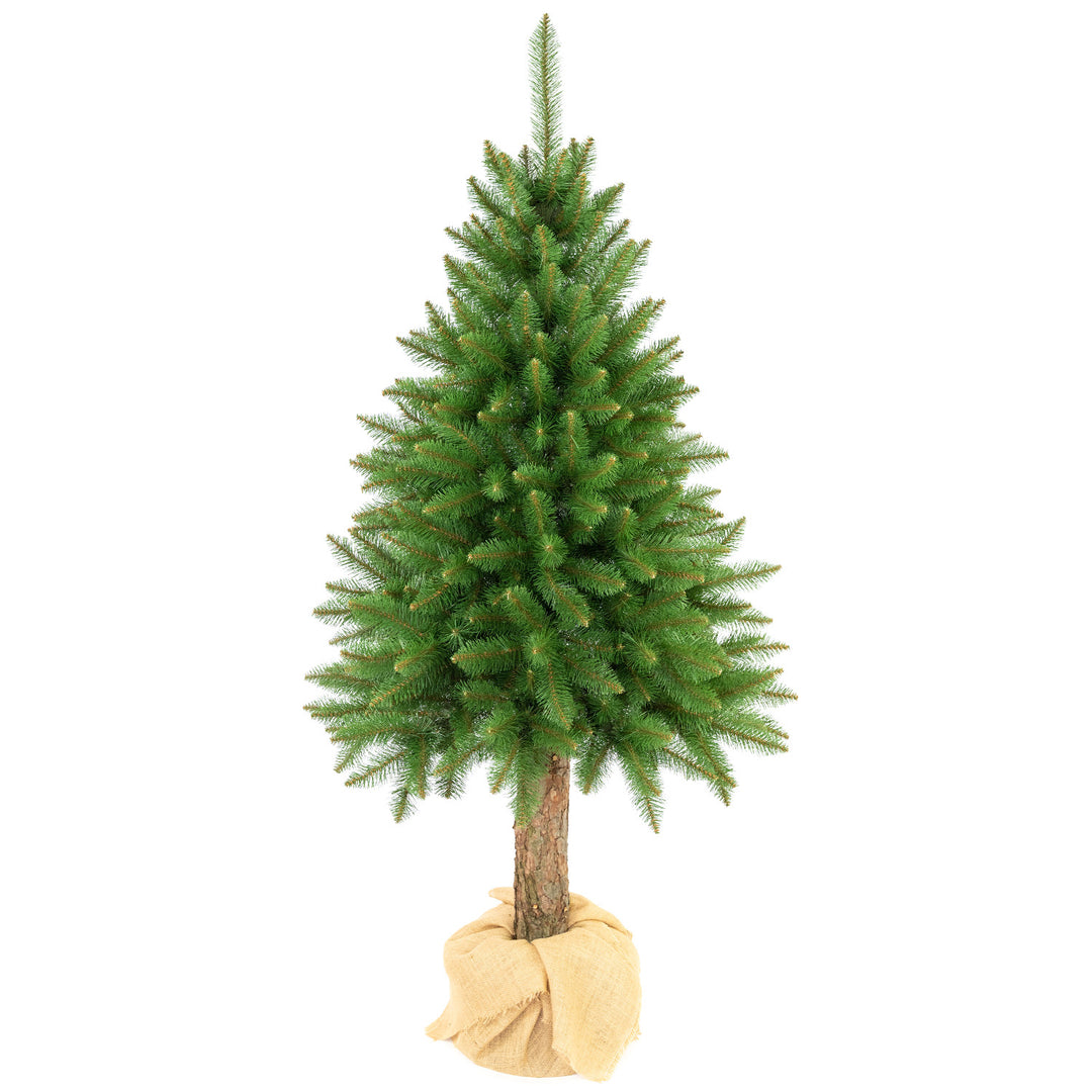 Sapin de Noël en épicéa sur tronc, modèle Premium, 180 cm, feuillage dense et réaliste, Damich