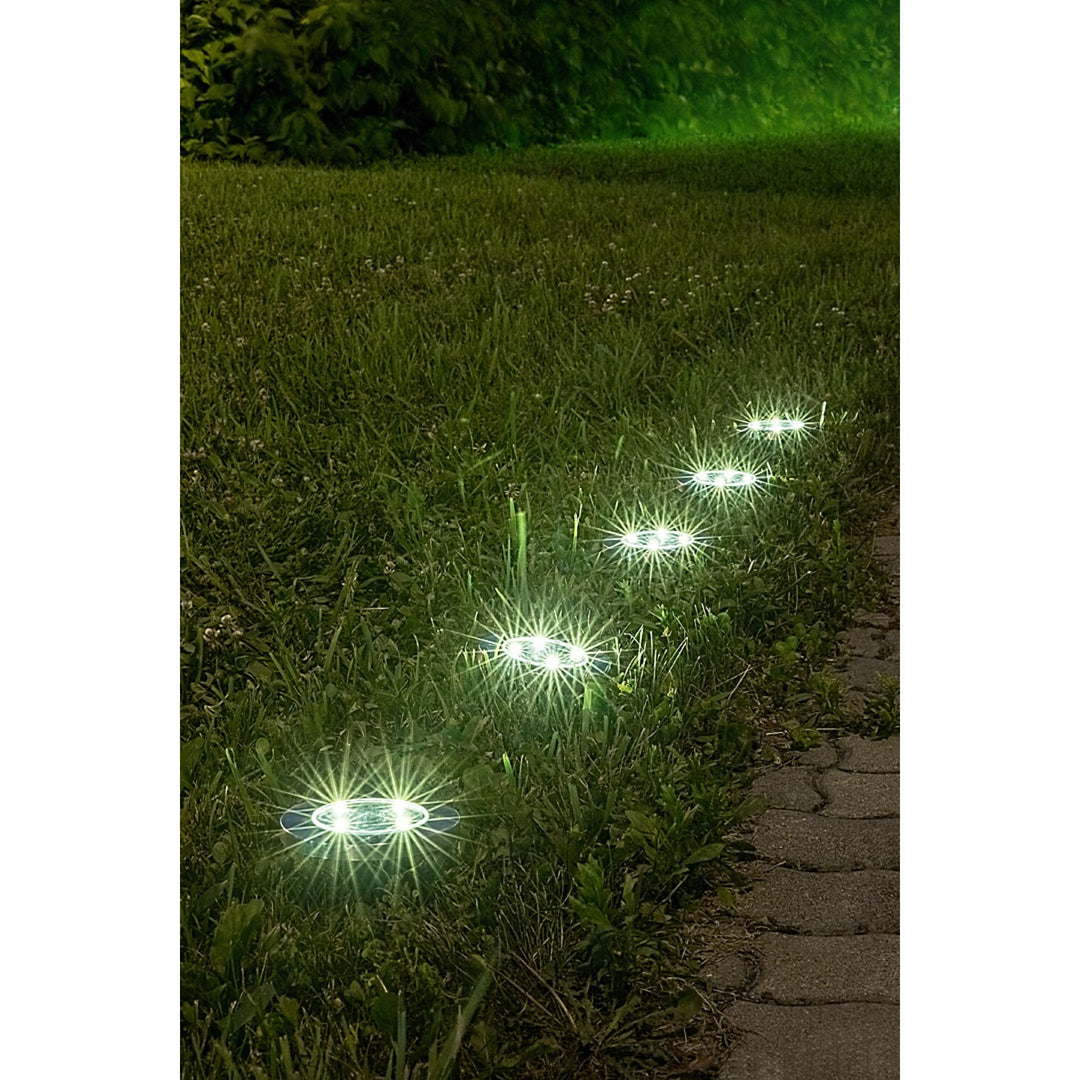 Lampe solaire de jardin Rabalux Dannet, IP44, couleur chrome satiné, 7975, 2 pièces