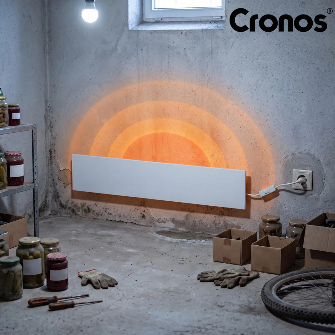 Panneau chauffant infrarouge Cronos Anti-Mold, puissance 50 W, pour le chauffage localisé et le séchage des murs humides, MRH-50