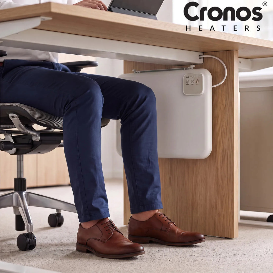 Panneau chauffant infrarouge Cronos à placer sous le bureau, puissance 120 W, minuterie, 3 niveaux de réglage, DCH-150