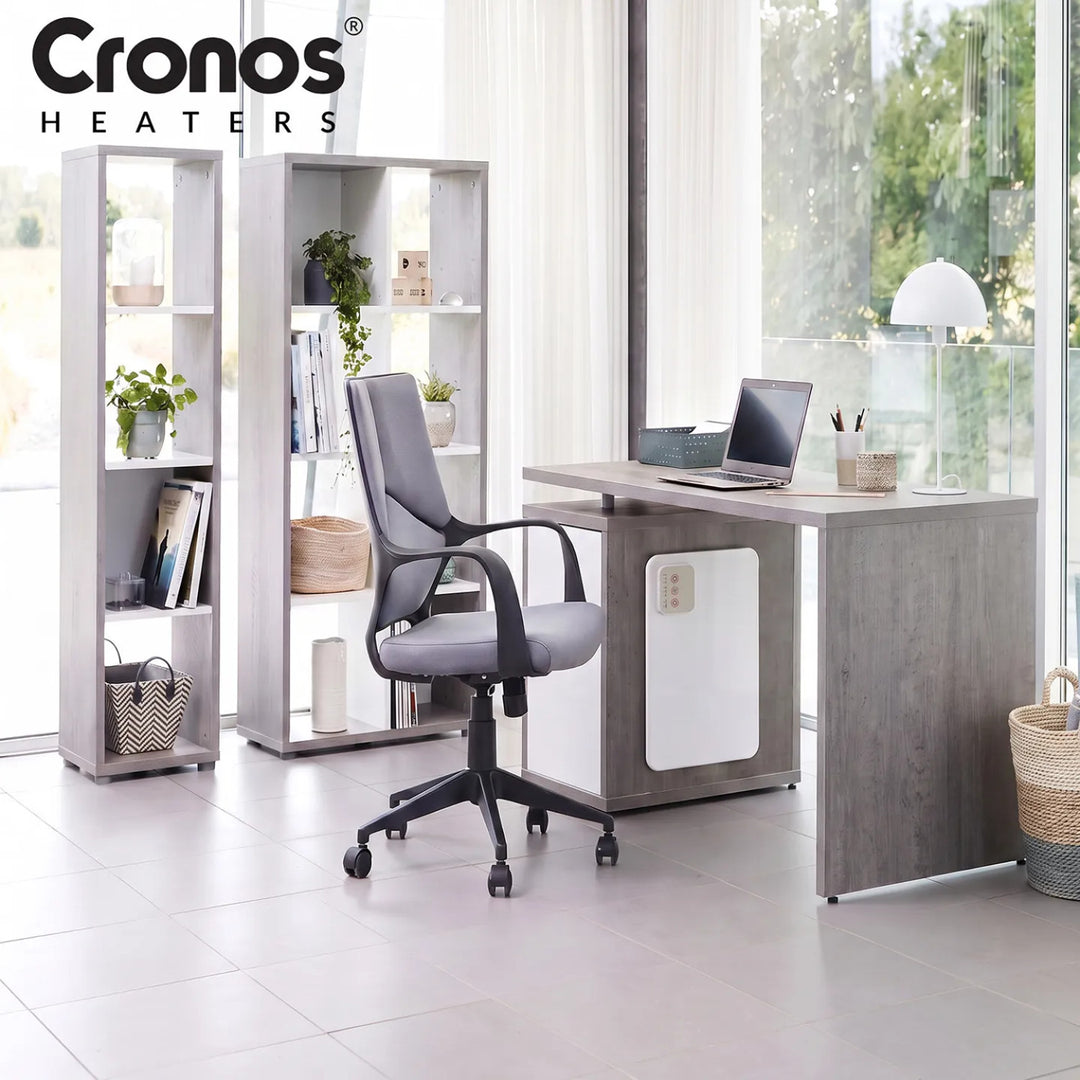 Panneau chauffant infrarouge Cronos à placer sous le bureau, puissance 120 W, minuterie, 3 niveaux de réglage, DCH-150