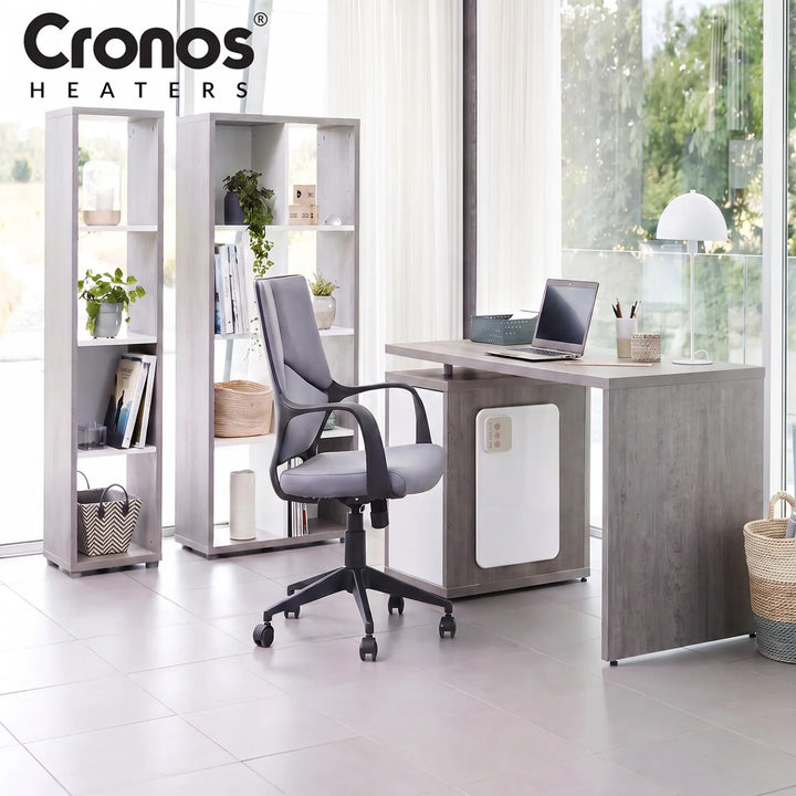 Panneau chauffant infrarouge Cronos à placer sous le bureau, puissance 120 W, minuterie, 3 niveaux de réglage, DCH-150