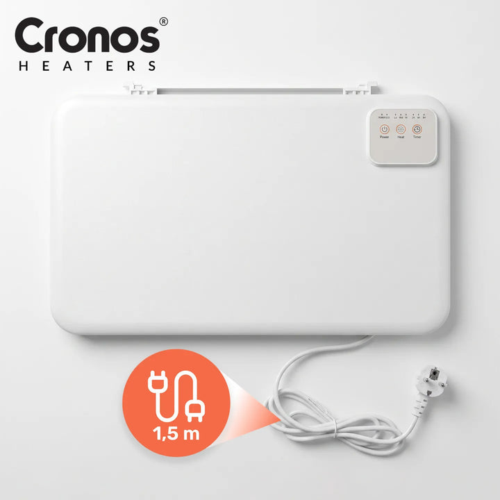 Panneau chauffant infrarouge Cronos à placer sous le bureau, puissance 120 W, minuterie, 3 niveaux de réglage, DCH-150