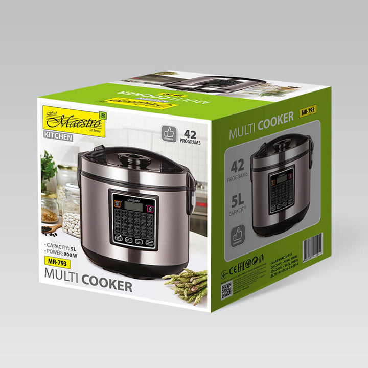 Multicuiseur électrique Maestro, capacité 5 L, 42 programmes, puissance 900 W, minuterie, MR-793