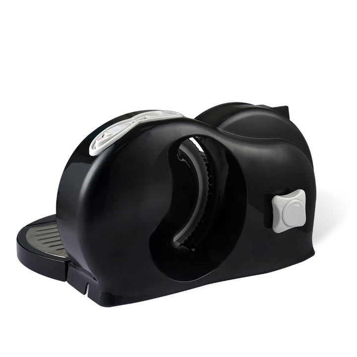 Trancheuse Maestro, puissance 400 W, plage de coupe de 0 à 15 mm, lame en acier inoxydable, trois vitesses de coupe, presse-aliments et plateau inclus, MR-591