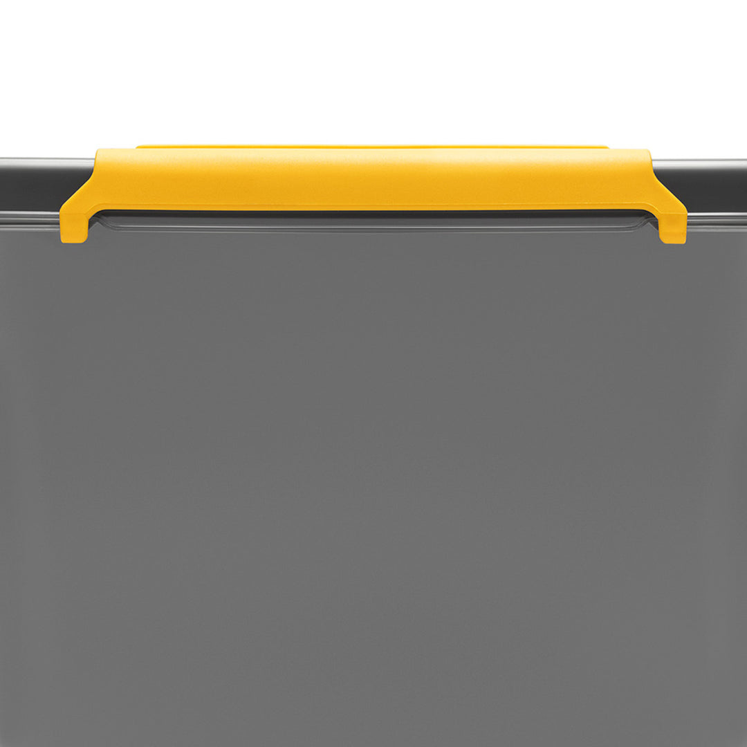 Bac Moxom SolidStore, capacité 80 L, gris, couvercle à clips, équipé de roulettes, sans BPA, 04-0217