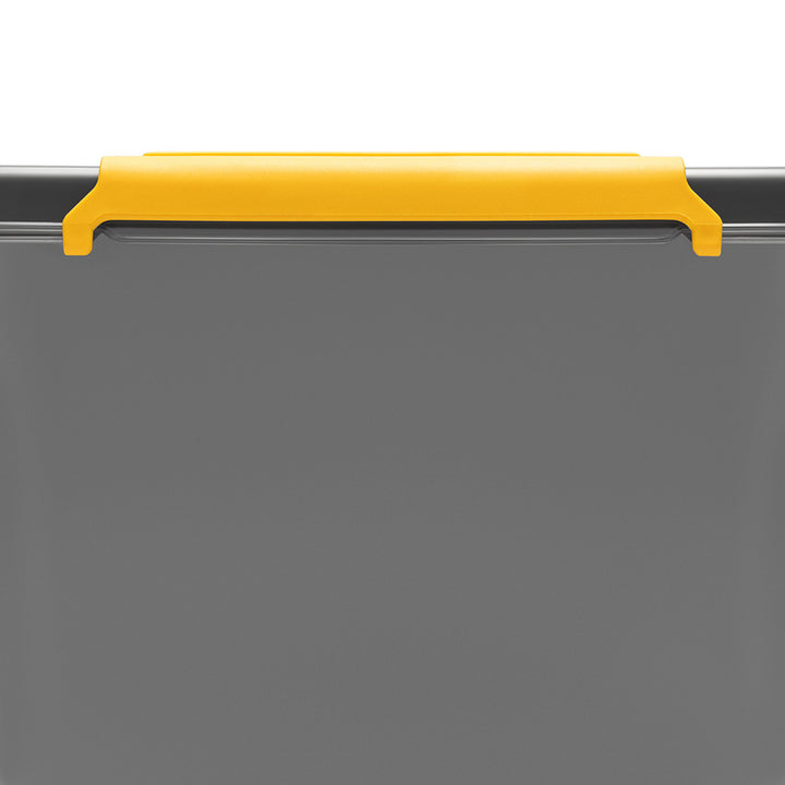 Bac Moxom SolidStore, capacité 80 L, gris, couvercle à clips, équipé de roulettes, sans BPA, 04-0217