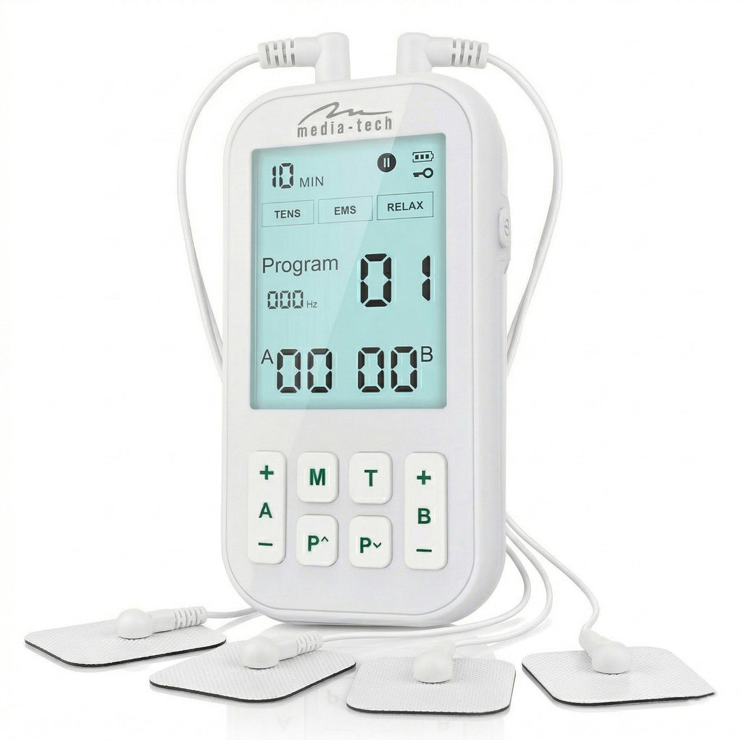 Appareil de massage et d'électrostimulation musculaire, TENS/EMS, stimulation 3 en 1, Mediatech, MT6543