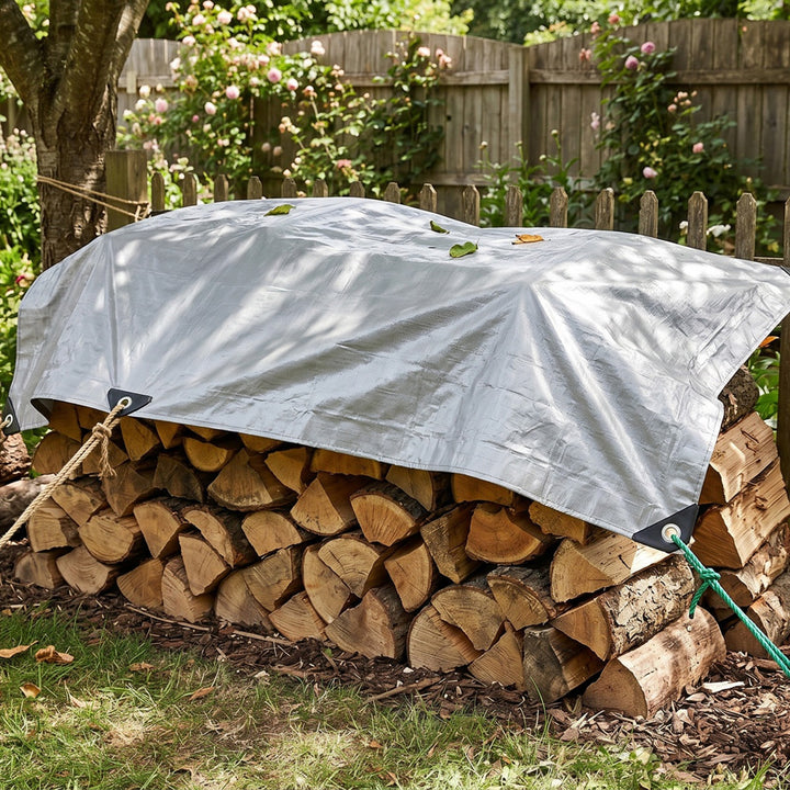 Bâche argentée 120 g, 4 x 6 m, VA0476, imperméable, Vayox