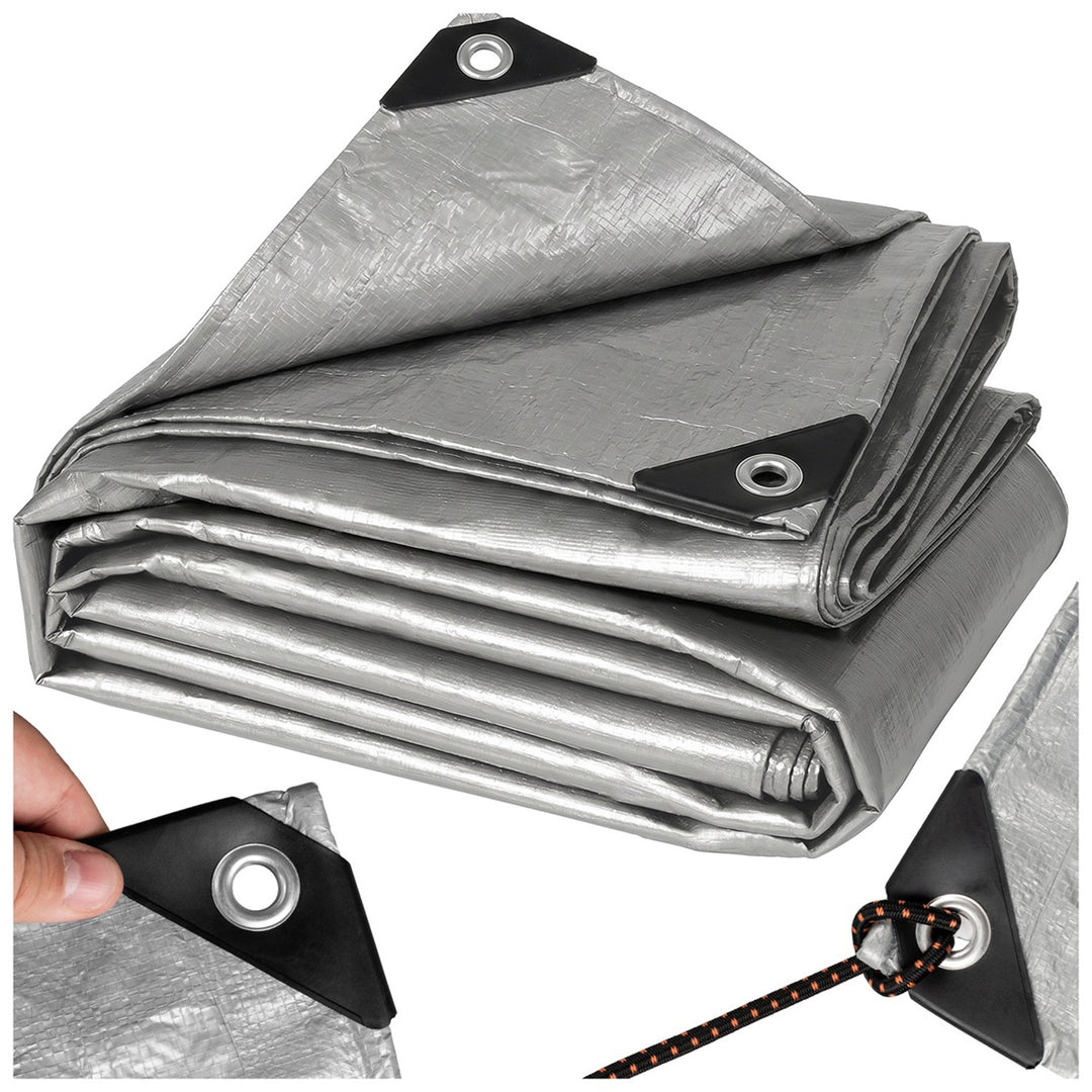 Bâche argentée 120 g, 4 x 6 m, VA0476, imperméable, Vayox