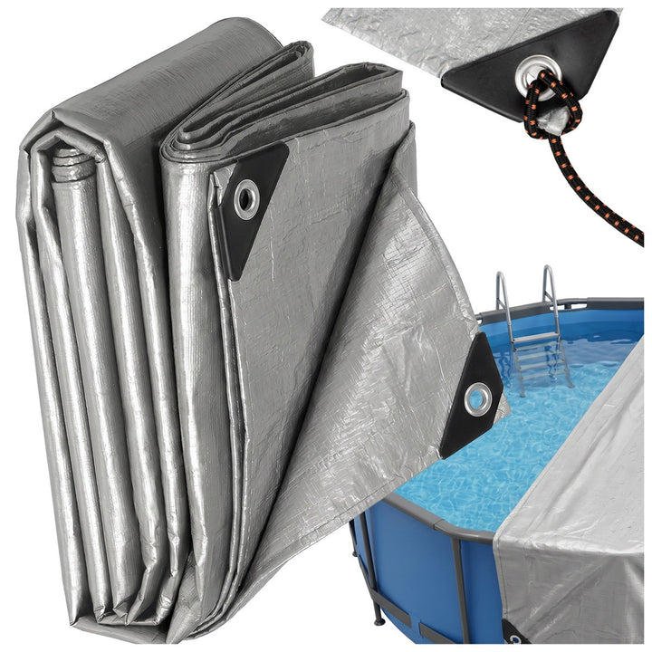 Bâche argentée 120 g, 4 x 6 m, VA0476, imperméable, Vayox