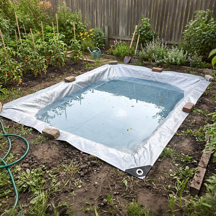 Bâche argentée 120 g, 4 x 6 m, VA0476, imperméable, Vayox