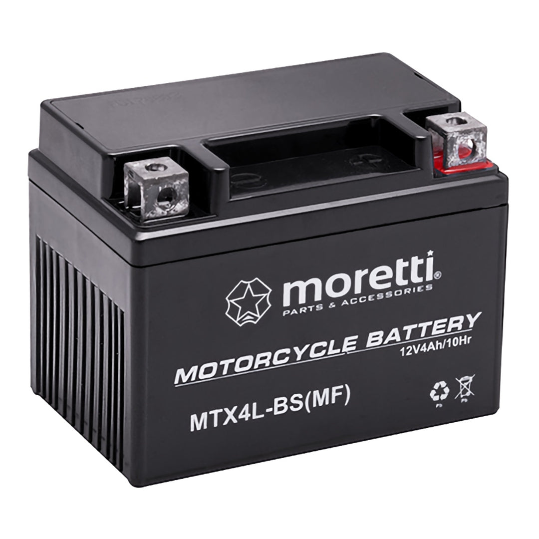 Batterie Moretti, 12 V, 4 Ah, AGM (gel), courant de démarrage 50 A, AKUYTX4L-BSXMOR000