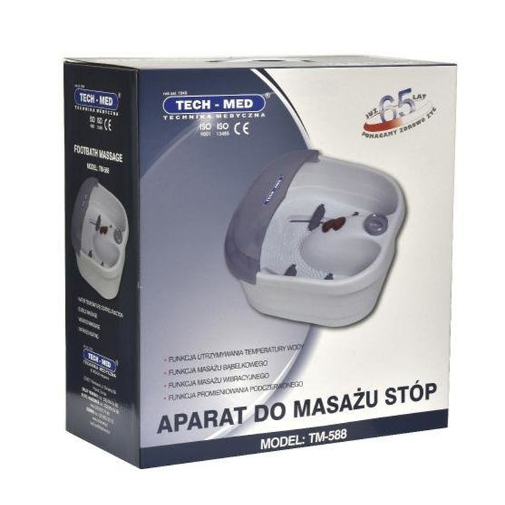 Appareil de massage des pieds, hydromasseur, massage à bulles, massage par vibrations, infrarouge, TM-588, Tech-Med
