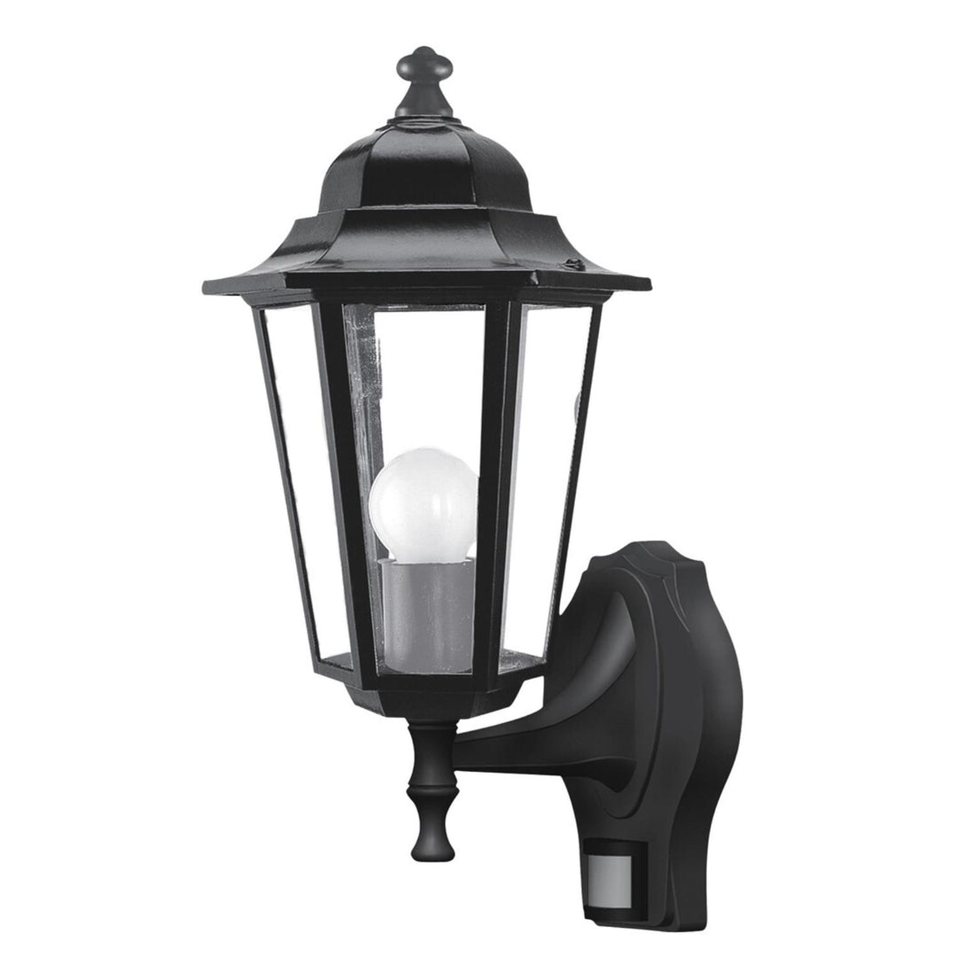 Applique murale Rabalux, d'extérieur, détecteur de mouvement, IP43, E27, 60 W max., noire, Velence, lot de 2