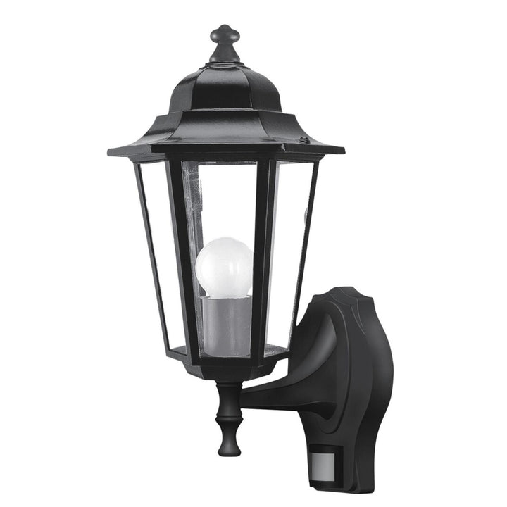 Applique murale Rabalux, d'extérieur, avec détecteur de mouvement, IP43, E27, 60 W max., noire, Velence, lot de 4