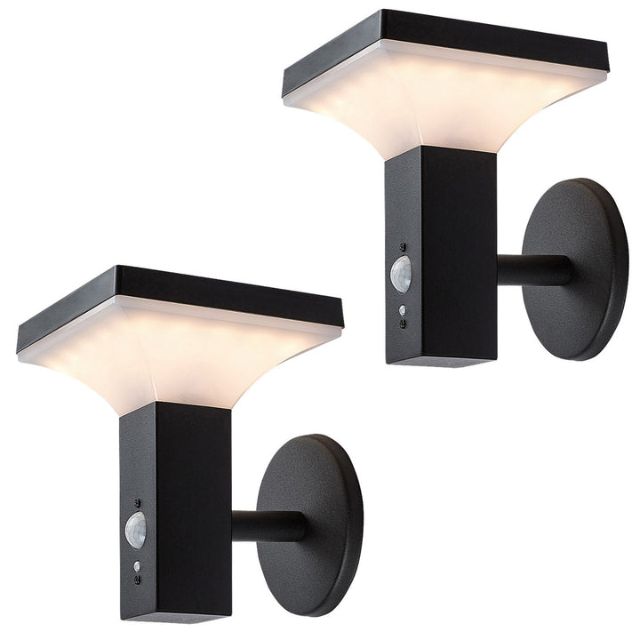 Lampe Rabalux, applique murale, d'extérieur, à énergie solaire, IP44, LED 4 W, Geleen, 2 pièces