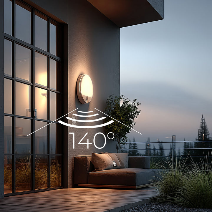 Lampe LED avec détecteur de mouvement Maclean, détecteur PIR, couleur blanche, 15 W, IP54, 1 100 lm, lumière neutre, MCE291 W, lot de 2