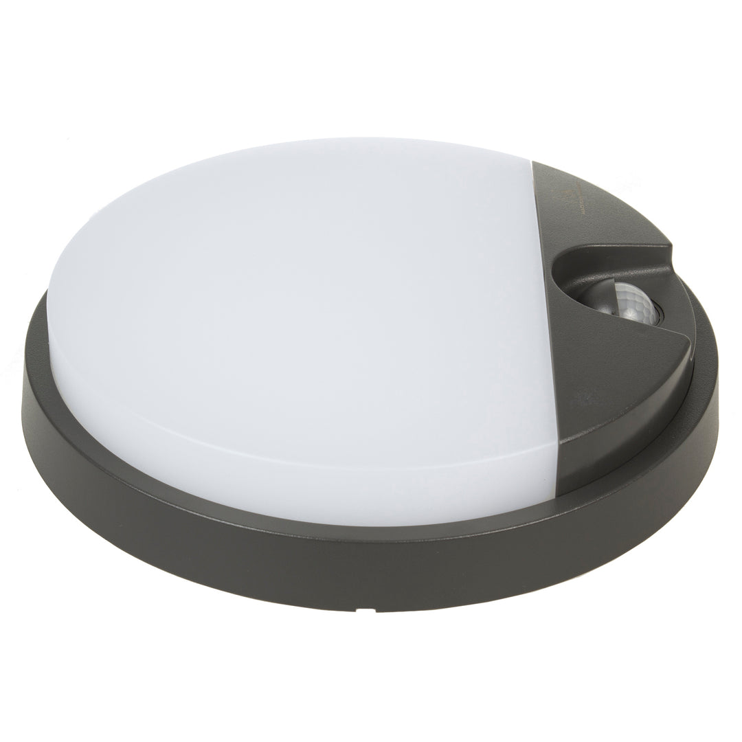 Lampe LED avec détecteur de mouvement Maclean, capteur PIR, couleur grise, 15 W, IP54, 1 100 lm, lumière neutre, MCE291 W, lot de 2