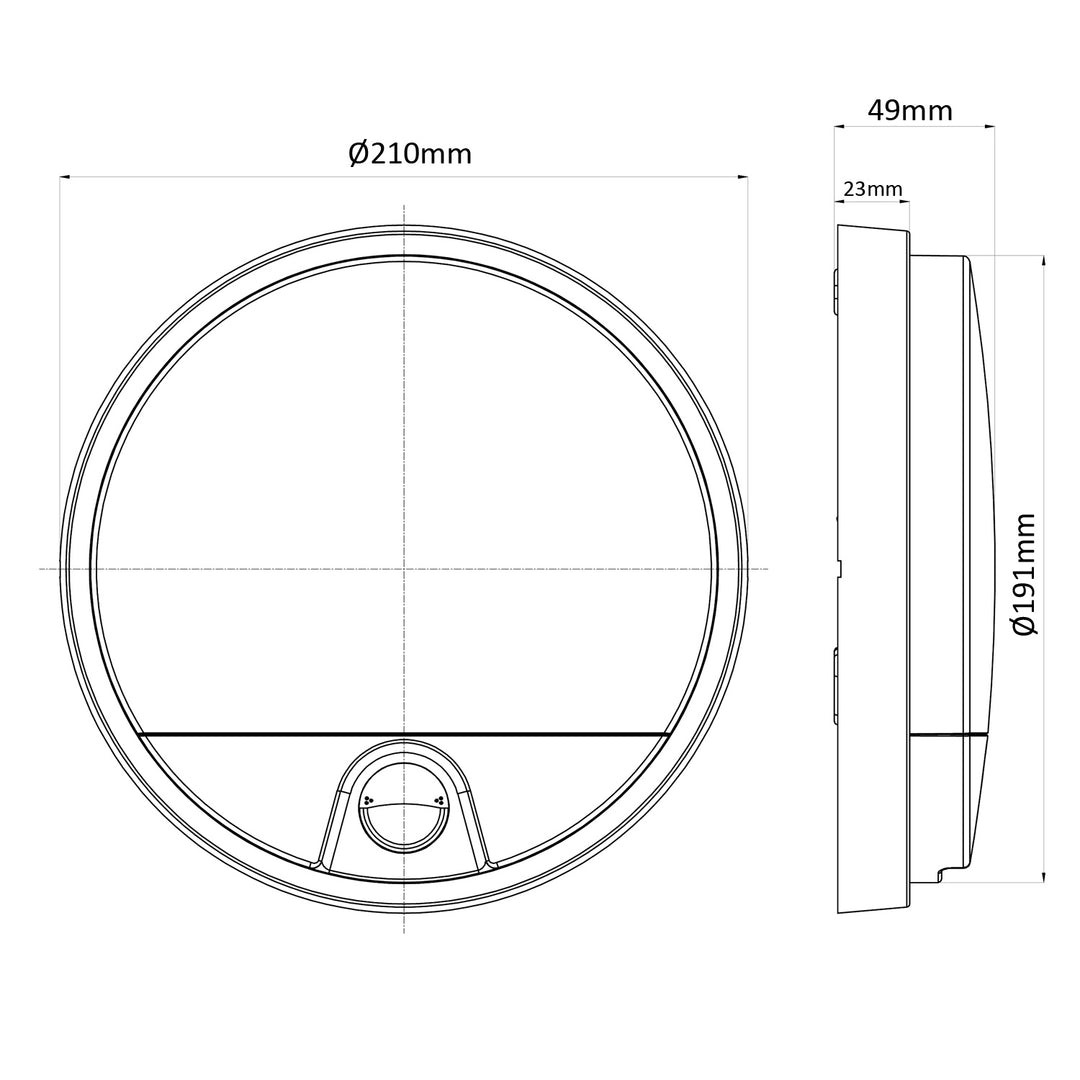 Lampe LED avec détecteur de mouvement Maclean, capteur PIR, couleur grise, 15 W, IP54, 1 100 lm, lumière neutre, MCE291 W, lot de 2