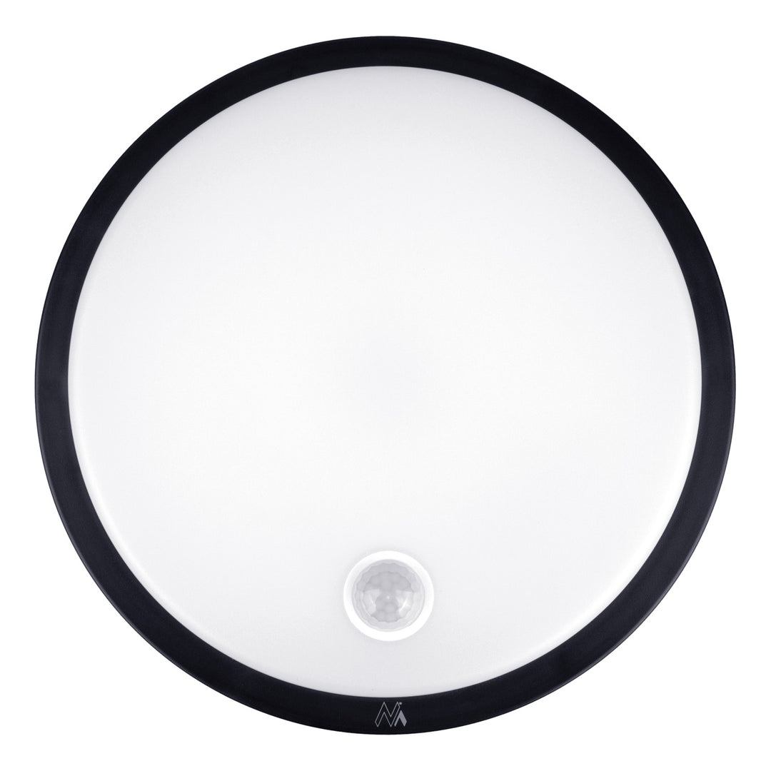Lampe LED avec détecteur de mouvement Maclean, capteur PIR, couleur noire, 10 W, IP65, 1 000 lm, lumière neutre, MCE525 B, lot de 2