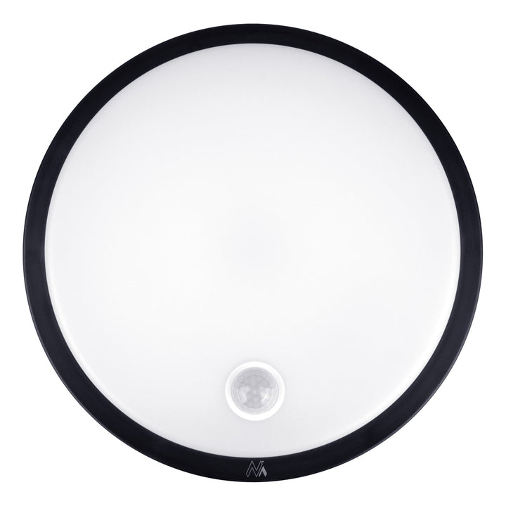 Lampe LED avec détecteur de mouvement Maclean, capteur PIR, couleur noire, 10 W, IP65, 1 000 lm, lumière neutre, MCE525 B, lot de 2