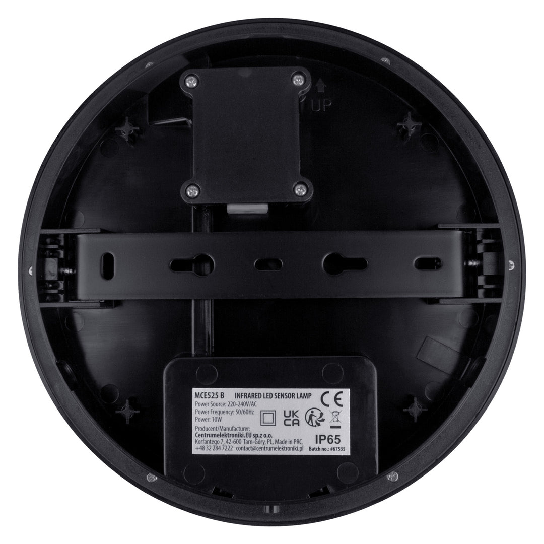 Lampe LED avec détecteur de mouvement Maclean, capteur PIR, couleur noire, 10 W, IP65, 1 000 lm, lumière neutre, MCE525 B, lot de 2