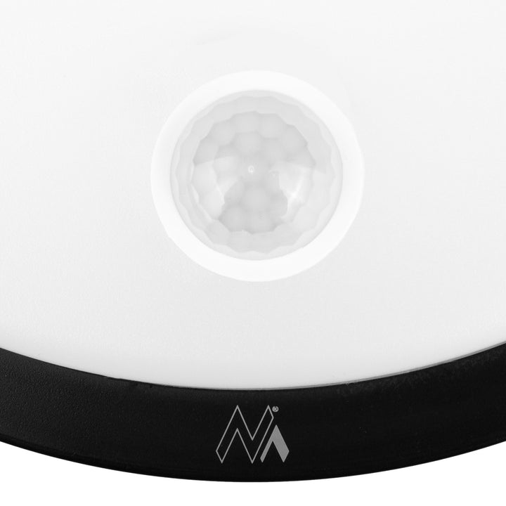 Lampe LED avec détecteur de mouvement Maclean, capteur PIR, couleur noire, 10 W, IP65, 1 000 lm, lumière neutre, MCE525 B, lot de 2