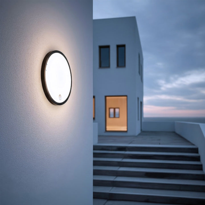Lampe LED avec détecteur de mouvement Maclean, capteur PIR, couleur noire, 10 W, IP65, 1 000 lm, lumière neutre, MCE525 B, lot de 2