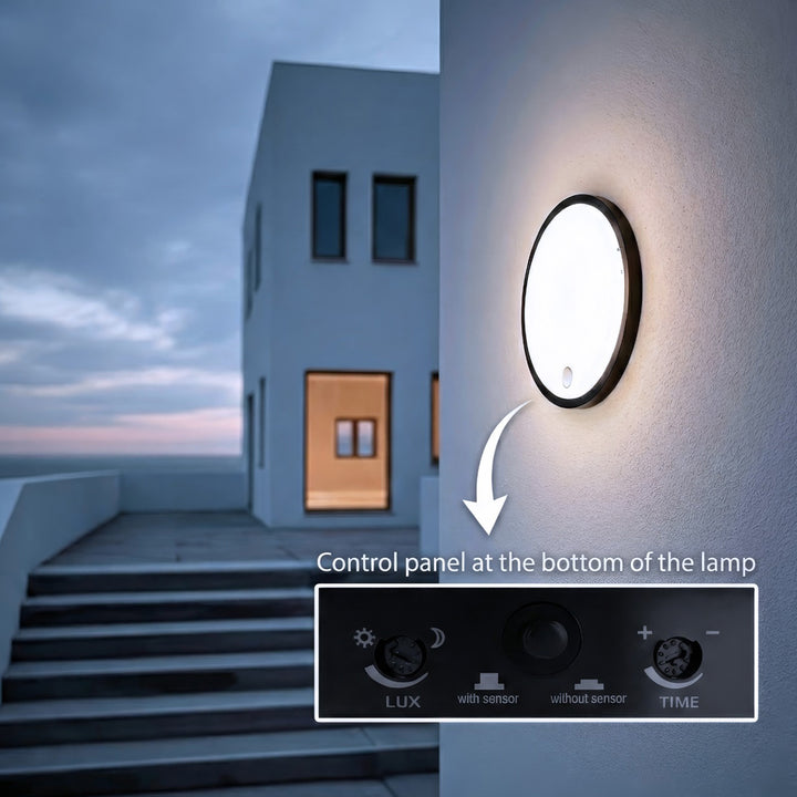 Lampe LED avec détecteur de mouvement Maclean, capteur PIR, couleur noire, 10 W, IP65, 1 000 lm, lumière neutre, MCE525 B, lot de 2