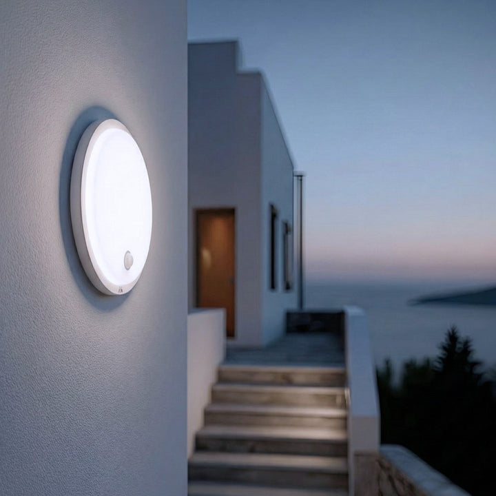 Lampe LED avec détecteur de mouvement Maclean, capteur PIR, couleur blanche, 10 W, IP65, 1 000 lm, lumière neutre, MCE525 W, lot de 2