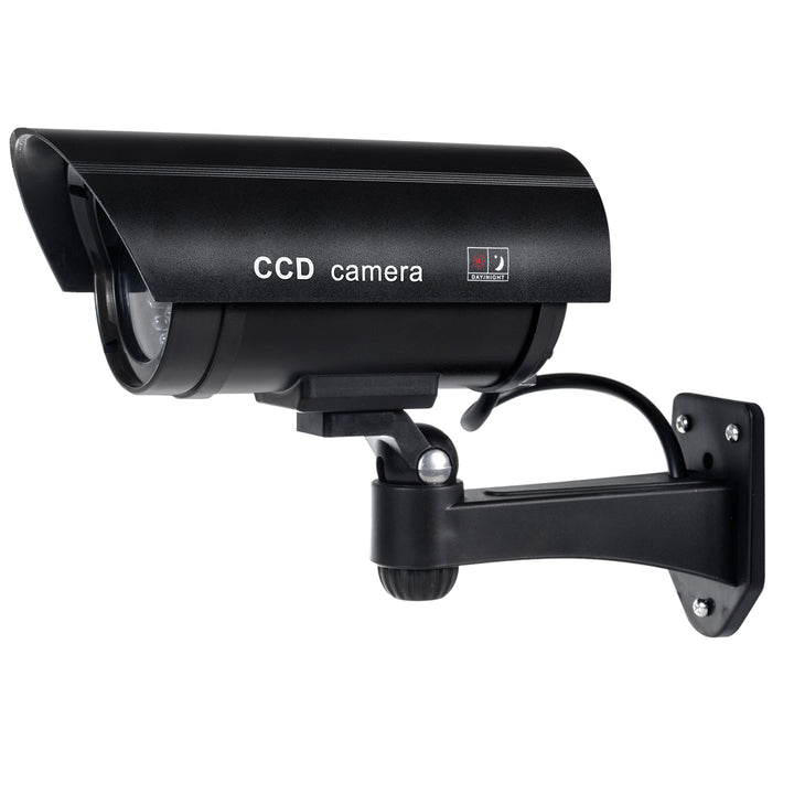 Fausse caméra avec LED clignotante IR1100 B IR d'extérieur, noire, 2 pièces + 4 piles AA Varta Industrial