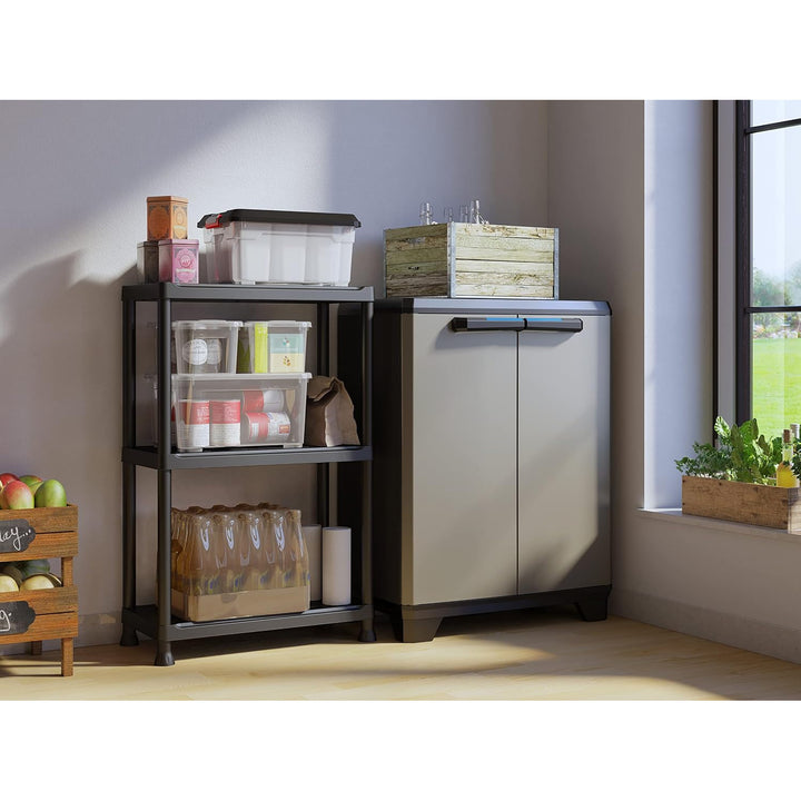 Armoire à outils/de jardin Keter, étagère réglable, double porte avec poignées, résistante aux intempéries, 240865, 2 pièces