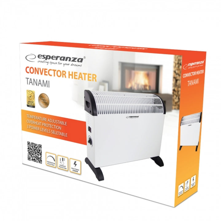 Radiateur à convection, électrique, avec thermostat, 2 000 W, blanc, Esperanza