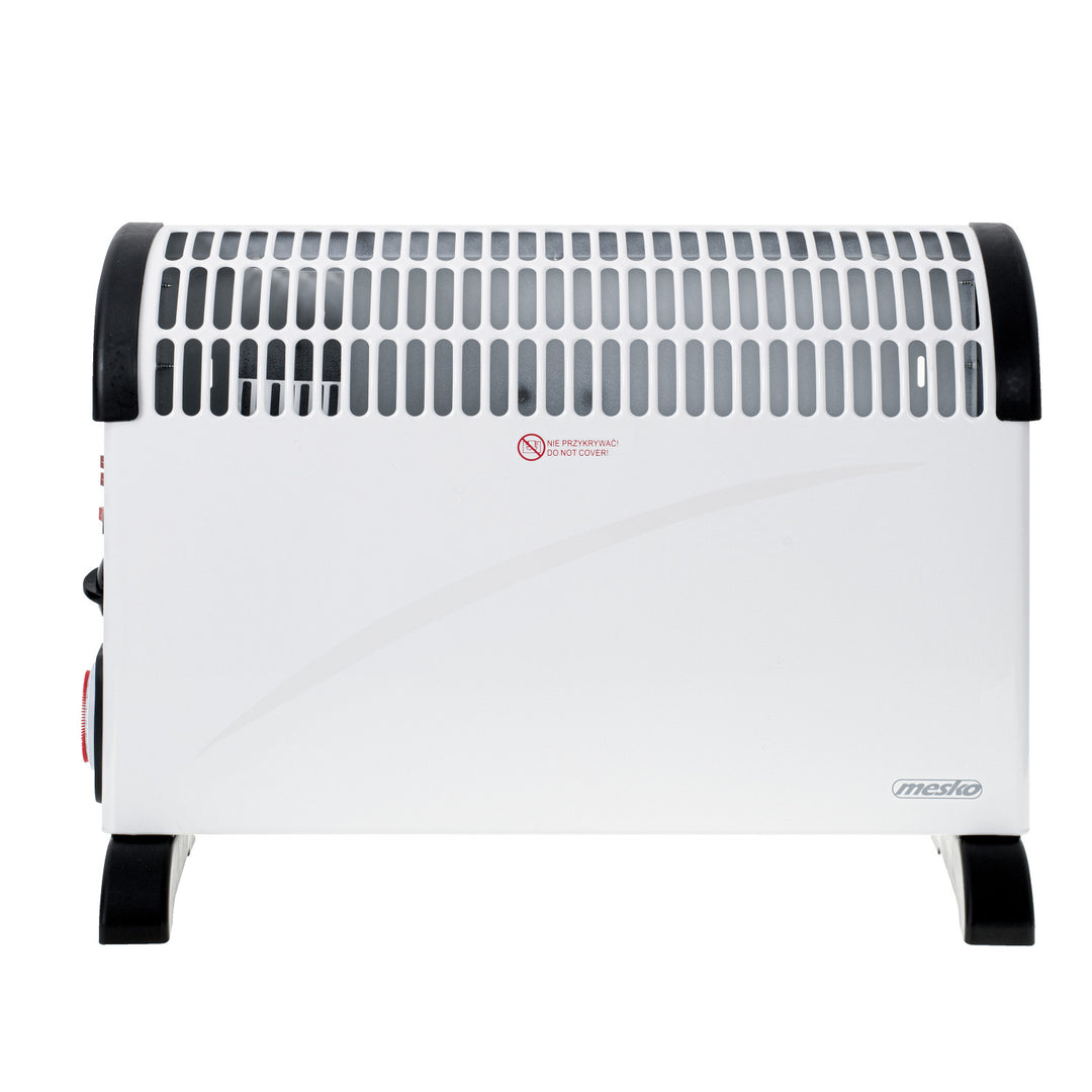 Radiateur à convection, électrique, avec thermostat, 2 000 W, minuterie 24 h, blanc, cordon d'alimentation de 150 cm, Mesko, MS 7741W
