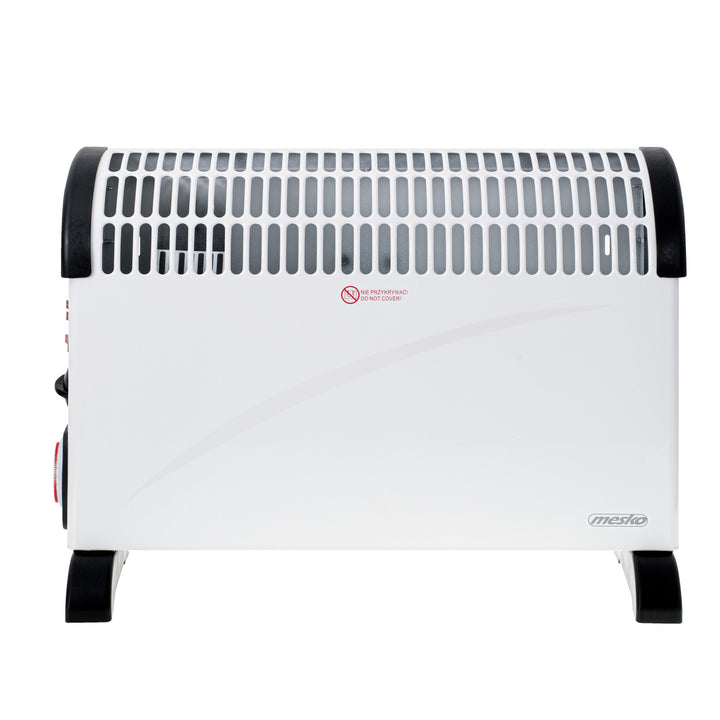 Radiateur à convection, électrique, avec thermostat, 2 000 W, minuterie 24 h, blanc, cordon d'alimentation de 150 cm, Mesko, MS 7741W