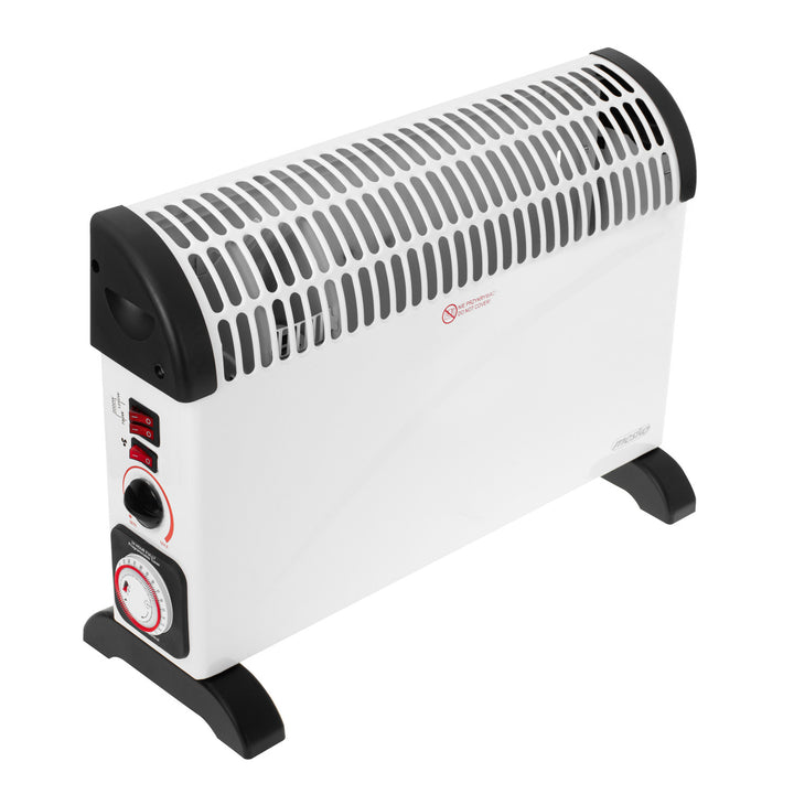 Radiateur à convection, électrique, avec thermostat, 2 000 W, minuterie 24 h, blanc, cordon d'alimentation de 150 cm, Mesko, MS 7741W