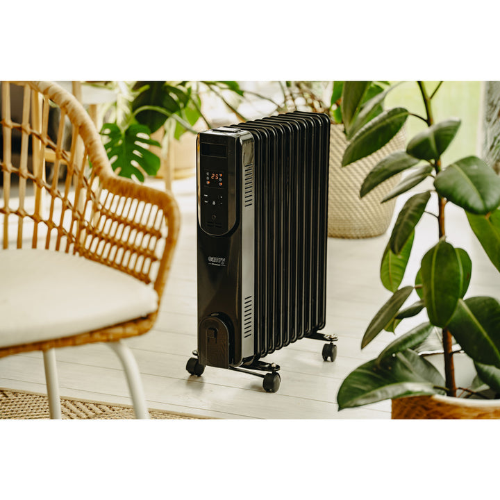 Radiateur à huile, 11 ailettes, 2 500 W, télécommande, écran LED, thermostat, Camry CR 7813