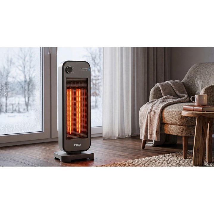 Radiateur rayonnant à infrarouge 900 W, 2 niveaux de chauffage, Noveen