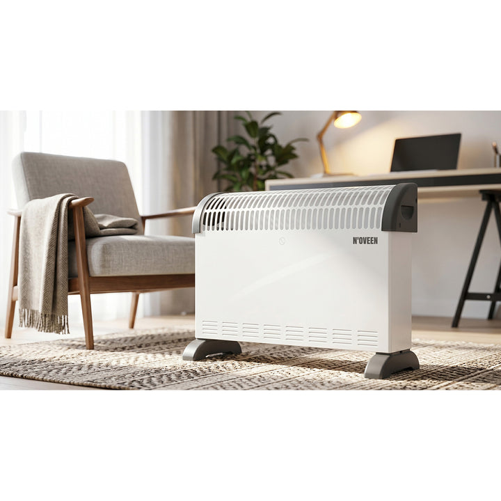Radiateur à convection, électrique, 2 000 W, thermostat, blanc, Noveen