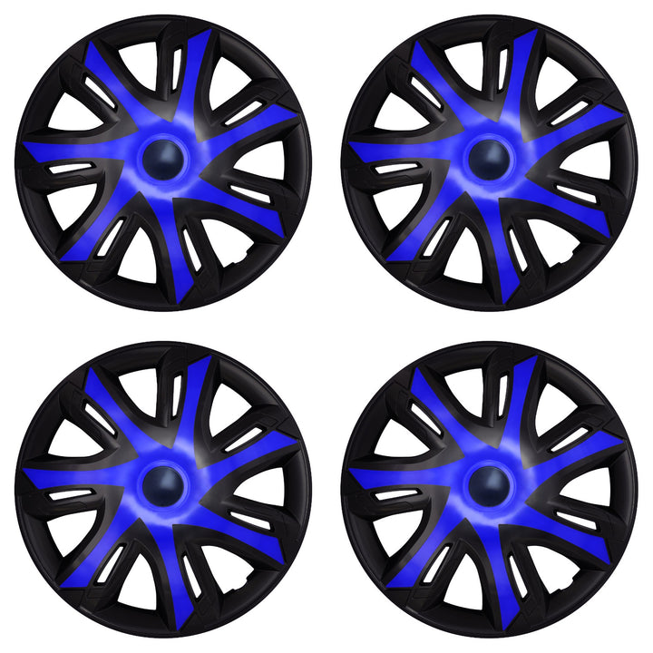 Enjoliveurs universels 16 pouces NRM N-Power bleu/noir, lot de 4
