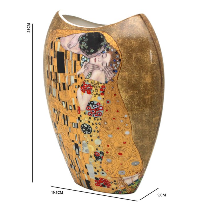 Vase en porcelaine dans un coffret cadeau, collection Klimt « Le Baiser »