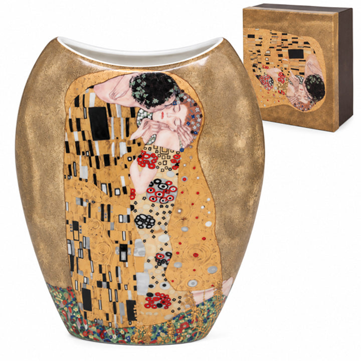 Vase en porcelaine dans un coffret cadeau, collection Klimt « Le Baiser »