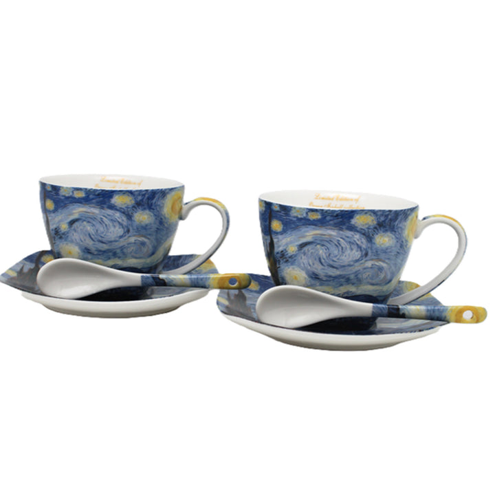Tasses en porcelaine Van Gogh « Nuit étoilée » 2 x 250 ml, lot, Queen Isabell