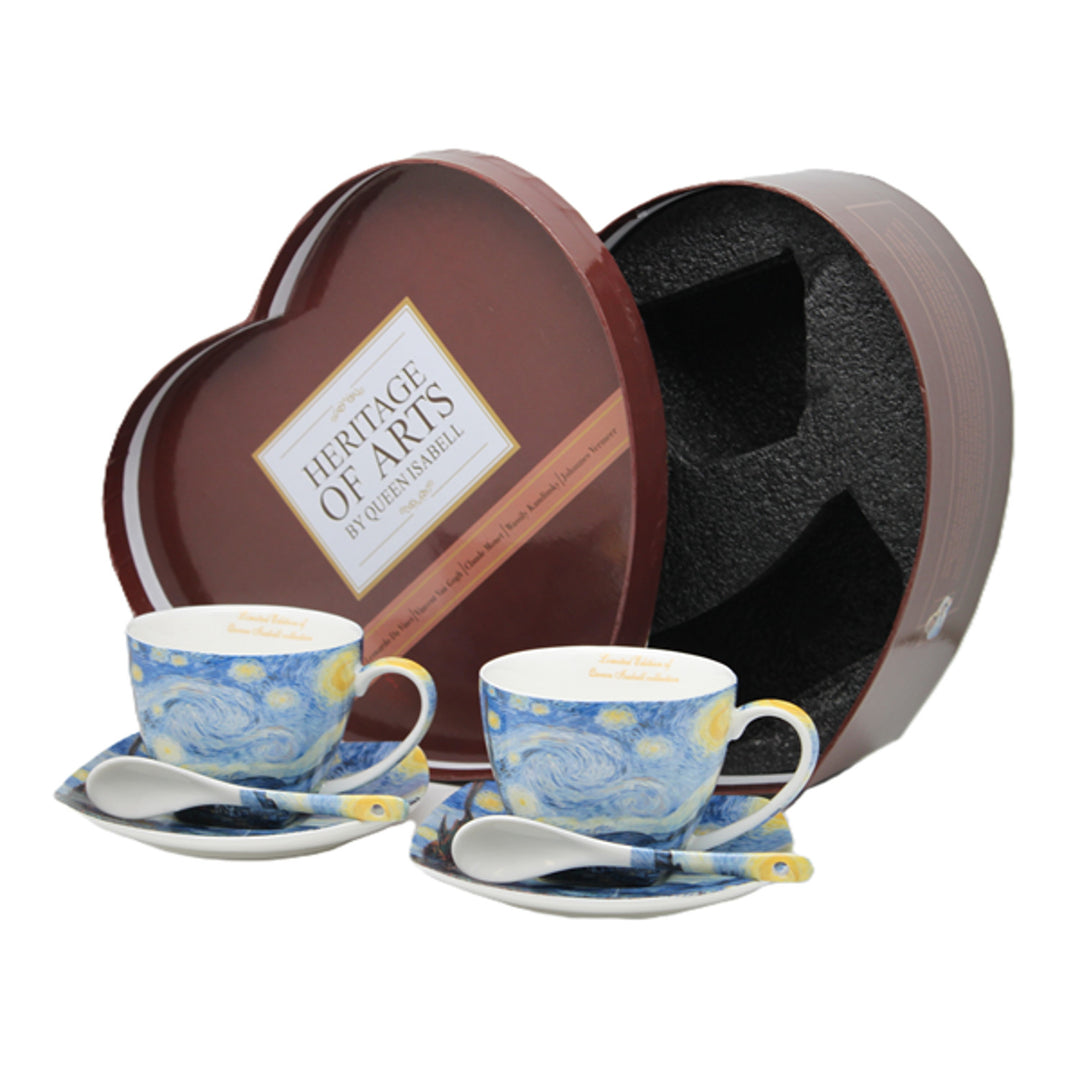 Tasses en porcelaine Van Gogh « Nuit étoilée » 2 x 250 ml, lot, Queen Isabell