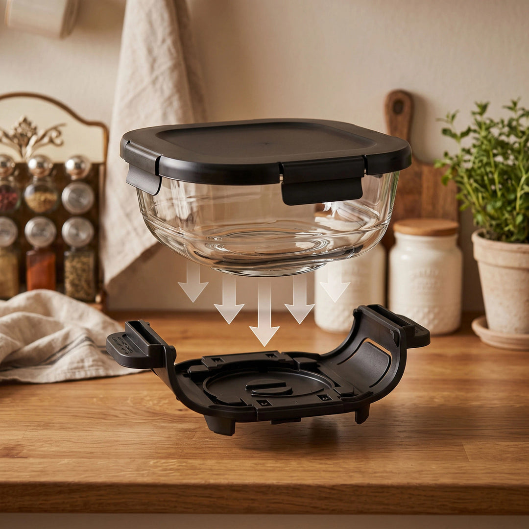 Friteuse sans huile LOVIO PureFry Ultra Crisp LVAF003BK 4 L + 1,5 L, 1 550 W, noire, avec cuves en verre