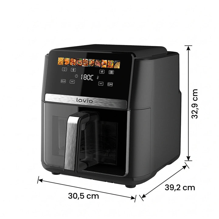 Friteuse sans huile LOVIO DualHeat XXL Ceramic LVAF004BK 9 L 2 000 W, noire