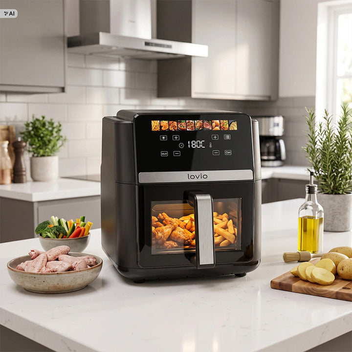 Friteuse sans huile LOVIO DualHeat XXL Ceramic LVAF004BK 9 L 2 000 W, noire